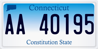 CT license plate AA40195