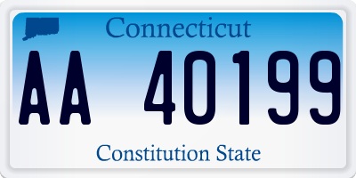 CT license plate AA40199