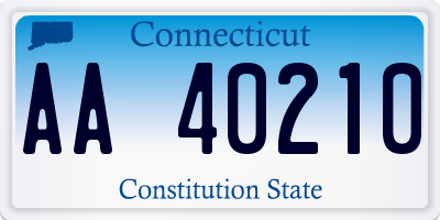 CT license plate AA40210