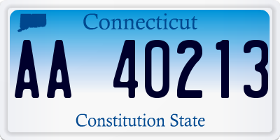 CT license plate AA40213