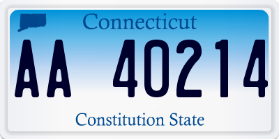 CT license plate AA40214