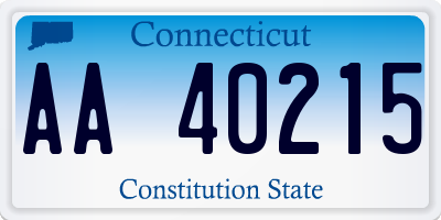 CT license plate AA40215