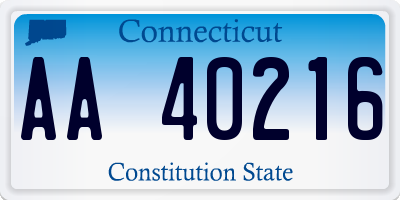 CT license plate AA40216