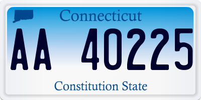 CT license plate AA40225