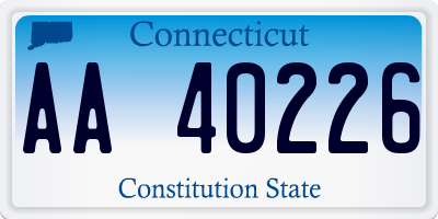 CT license plate AA40226