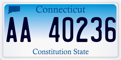 CT license plate AA40236