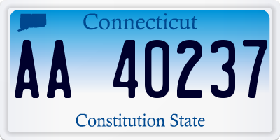 CT license plate AA40237