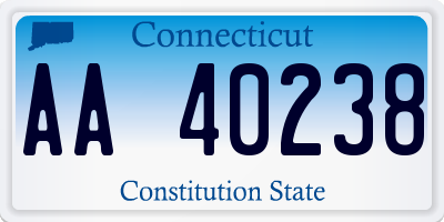 CT license plate AA40238