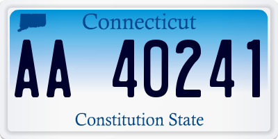 CT license plate AA40241