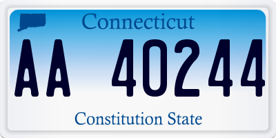 CT license plate AA40244