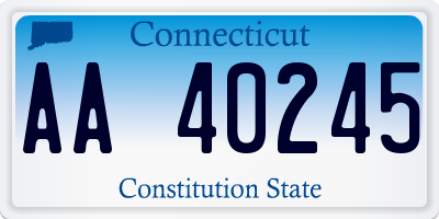 CT license plate AA40245