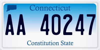 CT license plate AA40247