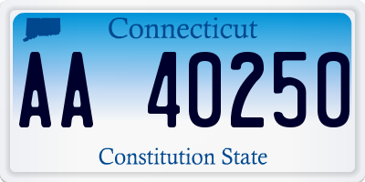 CT license plate AA40250