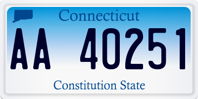 CT license plate AA40251