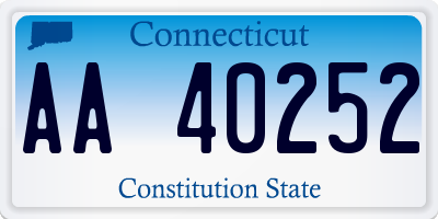 CT license plate AA40252