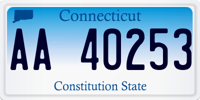 CT license plate AA40253