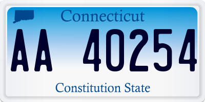 CT license plate AA40254