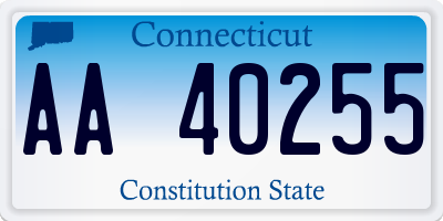 CT license plate AA40255