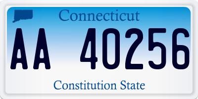 CT license plate AA40256