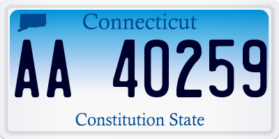 CT license plate AA40259