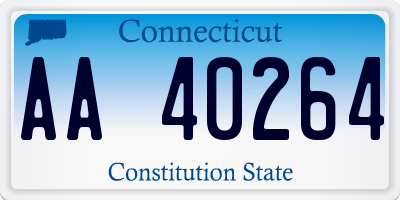 CT license plate AA40264