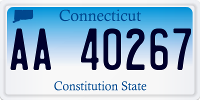 CT license plate AA40267