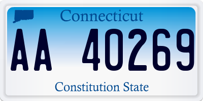 CT license plate AA40269