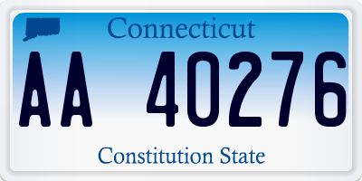 CT license plate AA40276