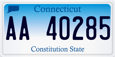 CT license plate AA40285