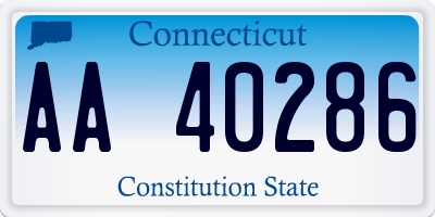 CT license plate AA40286