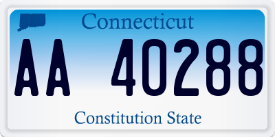 CT license plate AA40288