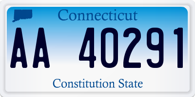 CT license plate AA40291