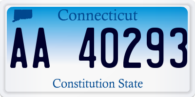 CT license plate AA40293