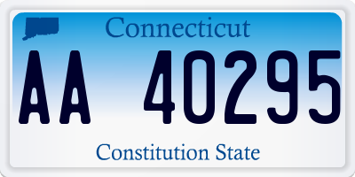 CT license plate AA40295