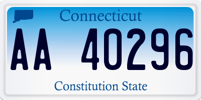 CT license plate AA40296