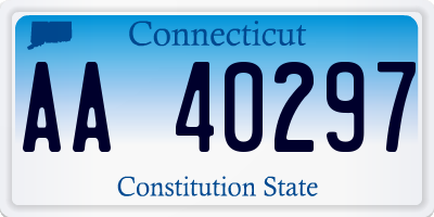 CT license plate AA40297