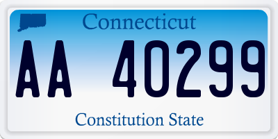 CT license plate AA40299