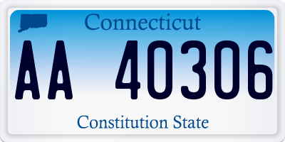 CT license plate AA40306