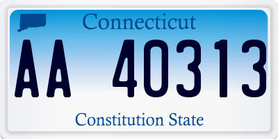 CT license plate AA40313