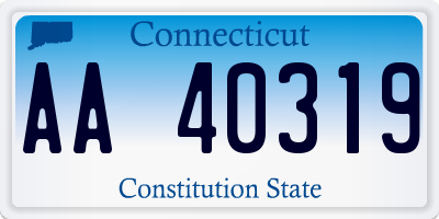 CT license plate AA40319