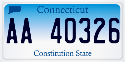 CT license plate AA40326