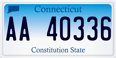 CT license plate AA40336