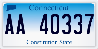 CT license plate AA40337