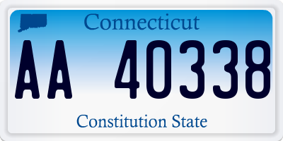 CT license plate AA40338