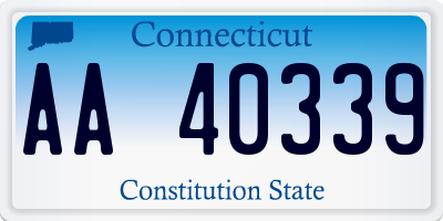 CT license plate AA40339