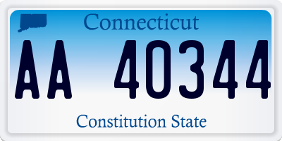 CT license plate AA40344