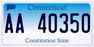 CT license plate AA40350