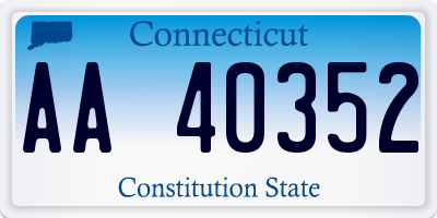 CT license plate AA40352