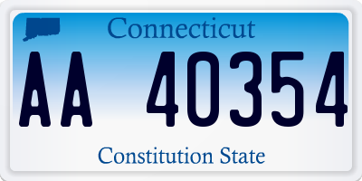 CT license plate AA40354