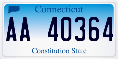 CT license plate AA40364